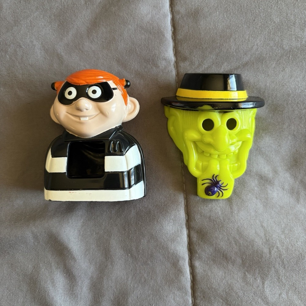 VTG 1998 McDonald's Hamburglar Halloween Alien Monster Candy Holder Mask Toy